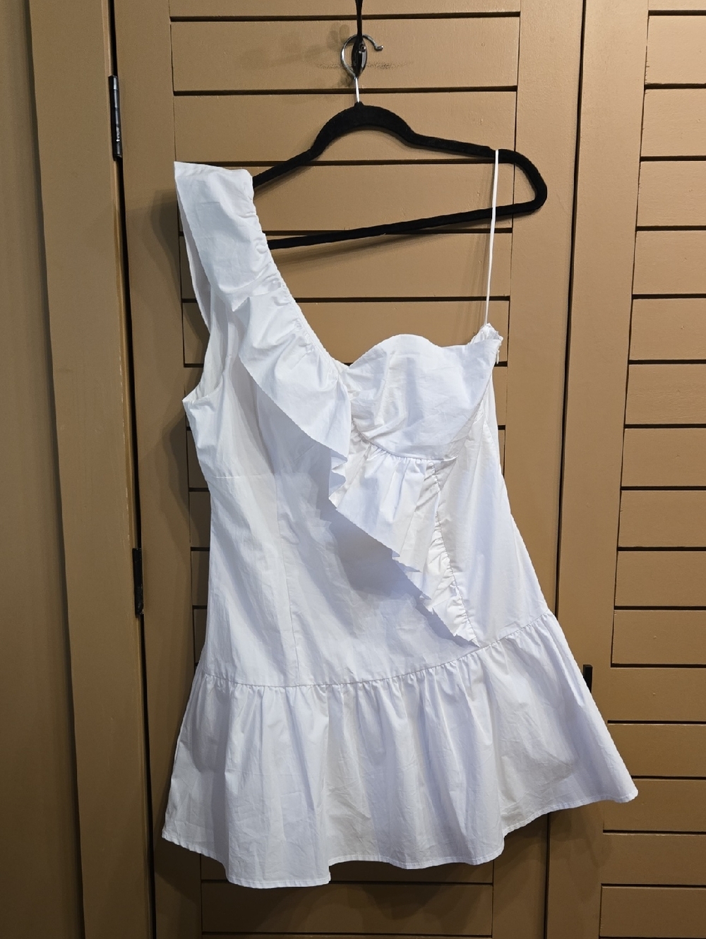 Astr The Label One Shoulder Ruffle Mini Dress Size XL - Picture 4 of 9
